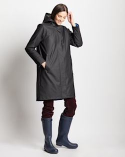 ALTERNATE VIEW OF WOMEN'S VICTORIA A-LINE SLICKER IN BLACK image number 3