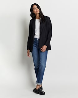 ALTERNATE VIEW OF WOMEN'S DAVIS WOOL BLAZER IN BLACK image number 3