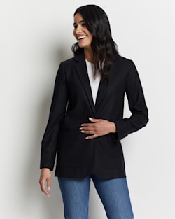 ALTERNATE VIEW OF WOMEN'S DAVIS WOOL BLAZER IN BLACK image number 4