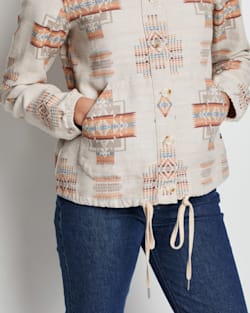 ALTERNATE VIEW OF WOMEN'S LIGHTWEIGHT DOUBLESOFT HOODIE IN ROSEWOOD CHIEF JOSEPH image number 2