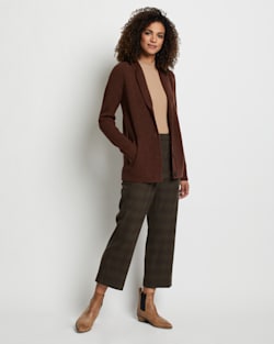 ALTERNATE VIEW OF WOMEN'S BROADWAY MERINO PLAID PANTS IN OLIVE SHADOW image number 2