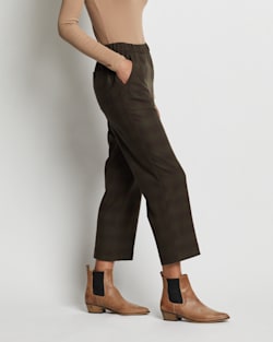 ALTERNATE VIEW OF WOMEN'S BROADWAY MERINO PLAID PANTS IN OLIVE SHADOW image number 3