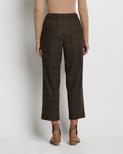 ALTERNATE VIEW OF WOMEN'S BROADWAY MERINO PLAID PANTS IN OLIVE SHADOW image number 4