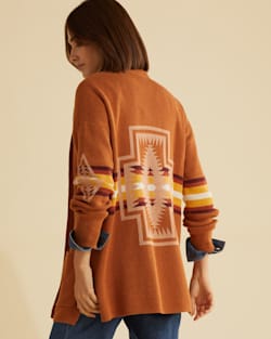 WOMEN'S SIERRA SPRINGS COTTON CARDIGAN IN BROWN HARDING image number 1