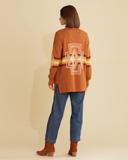 ALTERNATE VIEW OF WOMEN'S SIERRA SPRINGS COTTON CARDIGAN IN BROWN HARDING image number 3