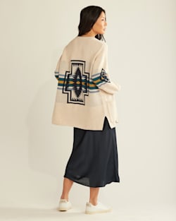 ALTERNATE VIEW OF WOMEN'S SIERRA SPRINGS COTTON CARDIGAN IN PARCHMENT MULTI HARDING image number 4