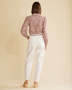 ALTERNATE VIEW OF WOMEN'S WINONA PUFF SLEEVE SHIRT IN MISTY ROSE FLORAL image number 3