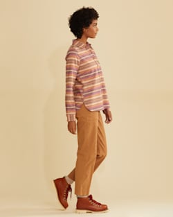 ALTERNATE VIEW OF WOMEN'S MEREDITH WOOL SHIRT IN COPPER STRIPE MULTI image number 4
