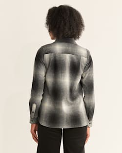 ALTERNATE VIEW OF WOMEN'S MEREDITH WOOL SHIRT IN BLACK/WHITE OMBRE image number 3