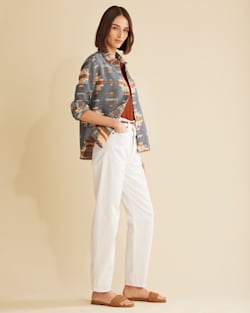 ALTERNATE VIEW OF WOMEN'S DOUBLESOFT LONG BEACH SHIRT IN BLUE CHIEF JOSEPH image number 2