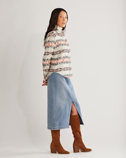 ALTERNATE VIEW OF WOMEN'S DOUBLESOFT LONG BEACH SHIRT IN BLUE HARDING STAR image number 2