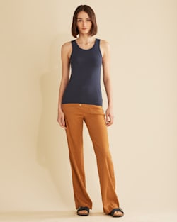 ALTERNATE VIEW OF WOMEN'S MARINA COTTON TANK TOP IN DARK INDIGO image number 5