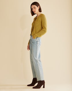 ALTERNATE VIEW OF WOMEN'S MAE COTTON CARDIGAN IN DRIED TOBACCO image number 4