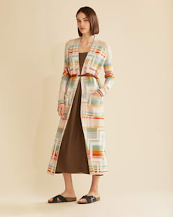 WOMEN'S HARDING PACIFIC DUSTER SWEATER IN NATURAL LINEN MULTI image number 1