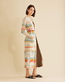 ALTERNATE VIEW OF WOMEN'S HARDING PACIFIC DUSTER SWEATER IN NATURAL LINEN MULTI image number 3