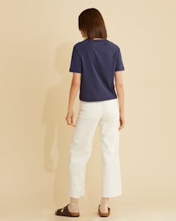 ALTERNATE VIEW OF WOMEN'S DESCHUTES RAGLAN-SLEEVE TEE IN NAVY image number 3