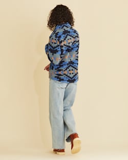 ALTERNATE VIEW OF WOMEN'S ANGELICA BERBER FLEECE JACKET IN NAVY CARICO LAKE image number 3