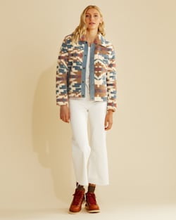 ALTERNATE VIEW OF WOMEN'S ANGELICA BERBER FLEECE JACKET IN NATURAL CARICO LAKE image number 4