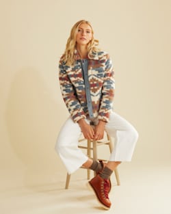 ALTERNATE VIEW OF WOMEN'S ANGELICA BERBER FLEECE JACKET IN NATURAL CARICO LAKE image number 5