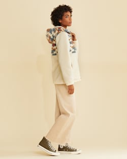 ALTERNATE VIEW OF WOMEN'S MARIPOSA BERBER FLEECE HOODED JACKET IN NATURAL CARICO LAKE image number 2