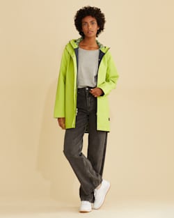 WOMEN'S WATERPROOF SORREL RAIN JACKET IN LIME image number 1