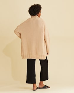 ALTERNATE VIEW OF WOMEN'S LUXE COCOON CARDIGAN IN FAWN image number 3