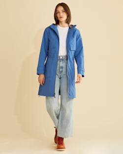 WOMEN'S PACIFICA MINI RIPSTOP TRENCH IN MARINE BLUE image number 1