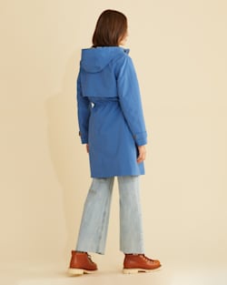 ALTERNATE VIEW OF WOMEN'S PACIFICA MINI RIPSTOP TRENCH IN MARINE BLUE image number 3