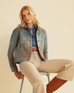 WOMEN'S WOOL WILLA JACKET IN SHALE MIX HARDING image number 1