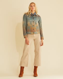 ALTERNATE VIEW OF WOMEN'S WOOL WILLA JACKET IN SHALE MIX HARDING image number 6