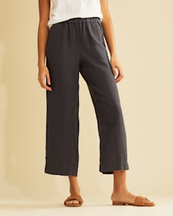 ALTERNATE VIEW OF WOMEN�S BROADWAY LINEN PANTS IN DARK INDIGO image number 2