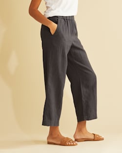 ALTERNATE VIEW OF WOMEN�S BROADWAY LINEN PANTS IN DARK INDIGO image number 3