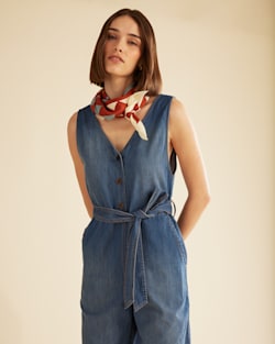 Look Stylish in Women's Chambray Jumpsuit
