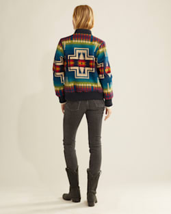 ALTERNATE VIEW OF WOMEN'S LIMITED EDITION WOOL BOMBER IN ROYAL BLUE CENTURY HARDING image number 4