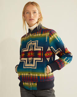 ALTERNATE VIEW OF WOMEN'S LIMITED EDITION WOOL BOMBER IN ROYAL BLUE CENTURY HARDING image number 6