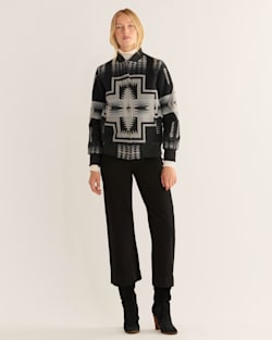 WOMEN'S HARDING WOOL BOMBER IN BLACK image number 1