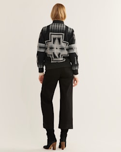 ALTERNATE VIEW OF WOMEN'S HARDING WOOL BOMBER IN BLACK image number 3