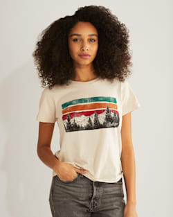 WOMEN'S LANDSCAPE GRAPHIC TEE IN BONE image number 1