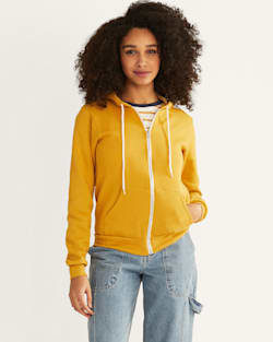 ALTERNATE VIEW OF WOMEN'S COWGIRL GRAPHIC ZIP HOODIE IN HEATHER MUSTARD image number 2