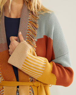ALTERNATE VIEW OF WOMEN'S COLUMBIA SHAWL-COLLAR CARDIGAN IN DESERT SKY MULTI image number 2
