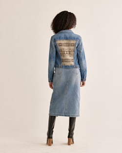 ALTERNATE VIEW OF WOMEN'S DENIM/WOOL JEAN JACKET IN HARDING STAR GREY/DENIM image number 3