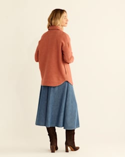 ALTERNATE VIEW OF WOMEN'S DOUBLESOFT SHIRT JACKET IN REDWOOD image number 3