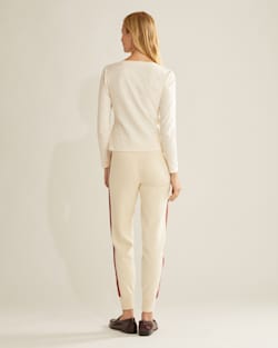 ALTERNATE VIEW OF WOMEN'S LONG-SLEEVE COTTON SLUB HENLEY TEE IN ANTIQUE WHITE image number 3