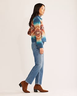 ALTERNATE VIEW OF WOMEN'S CANYON WOOL JACKET IN TURQUOISE PAGOSA SPRINGS image number 2