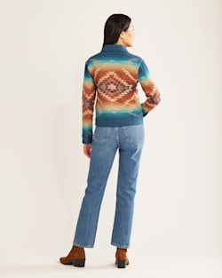ALTERNATE VIEW OF WOMEN'S CANYON WOOL JACKET IN TURQUOISE PAGOSA SPRINGS image number 3