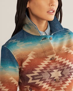 ALTERNATE VIEW OF WOMEN'S CANYON WOOL JACKET IN TURQUOISE PAGOSA SPRINGS image number 4