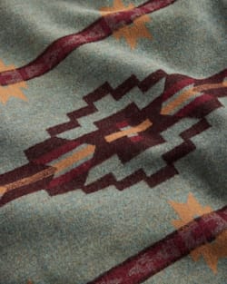 ALTERNATE VIEW OF WOMEN'S REVERSIBLE WOOL BARN COAT IN BLUE MIX/MAROON BANDERA image number 7