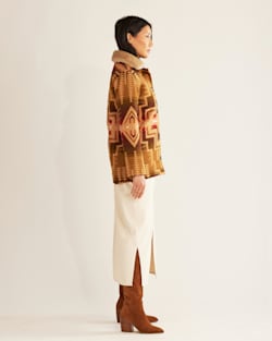 ALTERNATE VIEW OF WOMEN'S BROWNSVILLE COAT IN TAN HARDING STAR image number 4