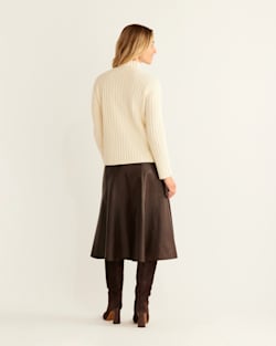 ALTERNATE VIEW OF WOMEN'S OVERSIZED MOCKNECK PULLOVER IN IVORY image number 3