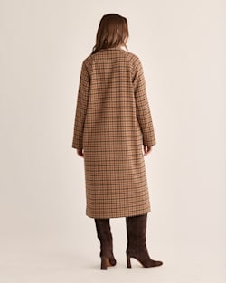 ALTERNATE VIEW OF WOMEN'S BROOKLYN WOOL COAT IN TAN MIX MULTI CHECK image number 3